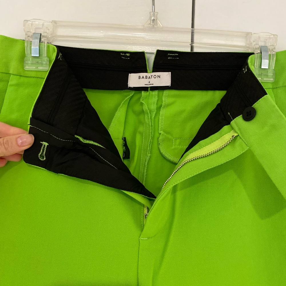 Aritzia Green Wide-Leg Trousers - Picture 3 of 6